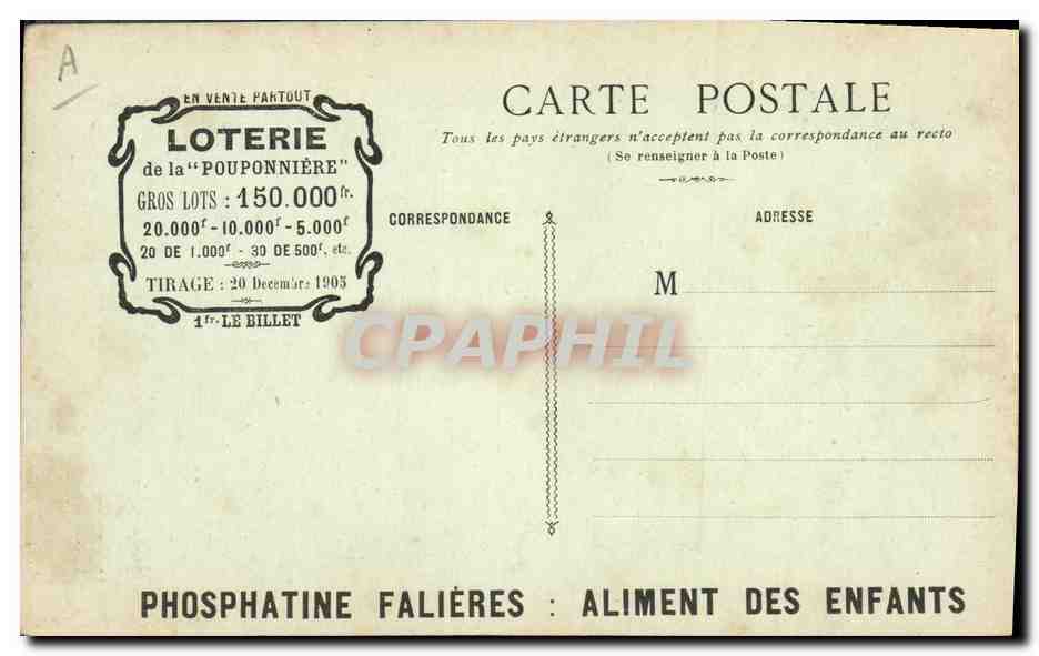 CPA Loterie La Pouponniere Bichette l'aimie des Poupons — Verso