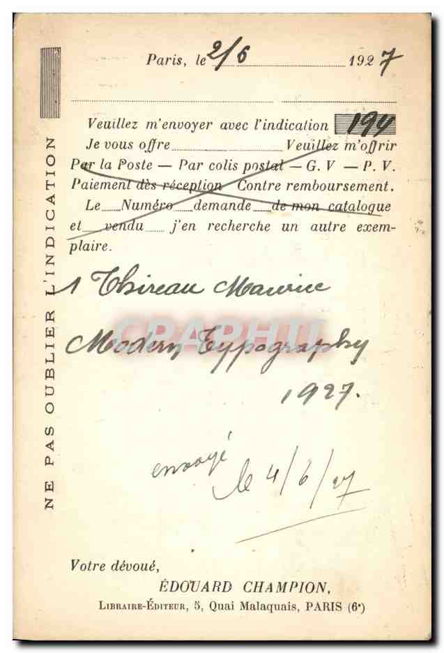 CPA Edouard champion Libraire Quai Malaquais Paris Cheval  — Rückseite