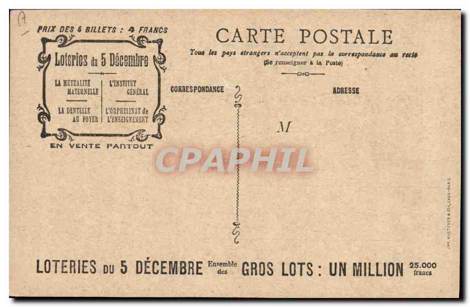 CPA Loterie La Mutualite Maternelle — Rückseite