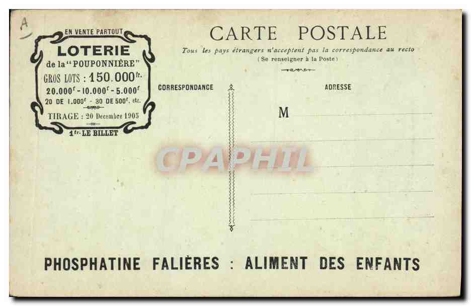 CPA Loterie La Pouponniere Un repas en plein air — Rückseite