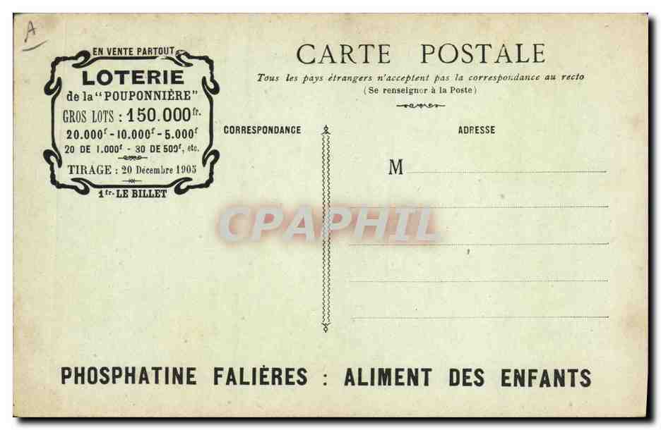 CPA Loterie La Pouponniere La ferme de Porchefontaine — Rückseite