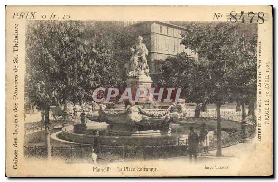 CPA Loterie Marseille La Place Estrangin