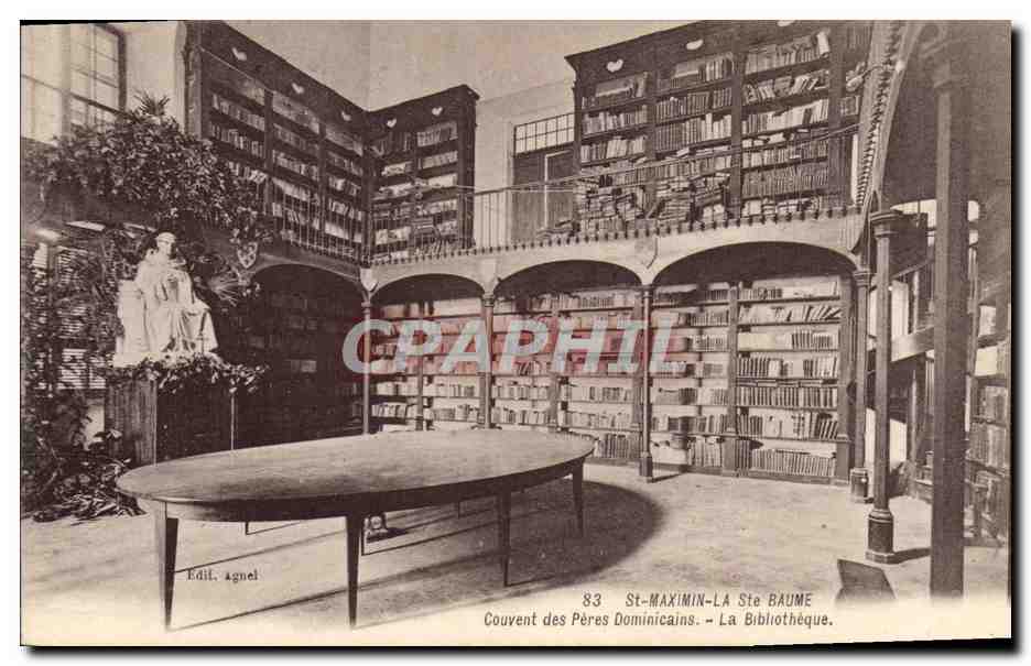 CPA St Maximin La Ste Baume Couvent des Peres Dominicains La Bibliotheque 