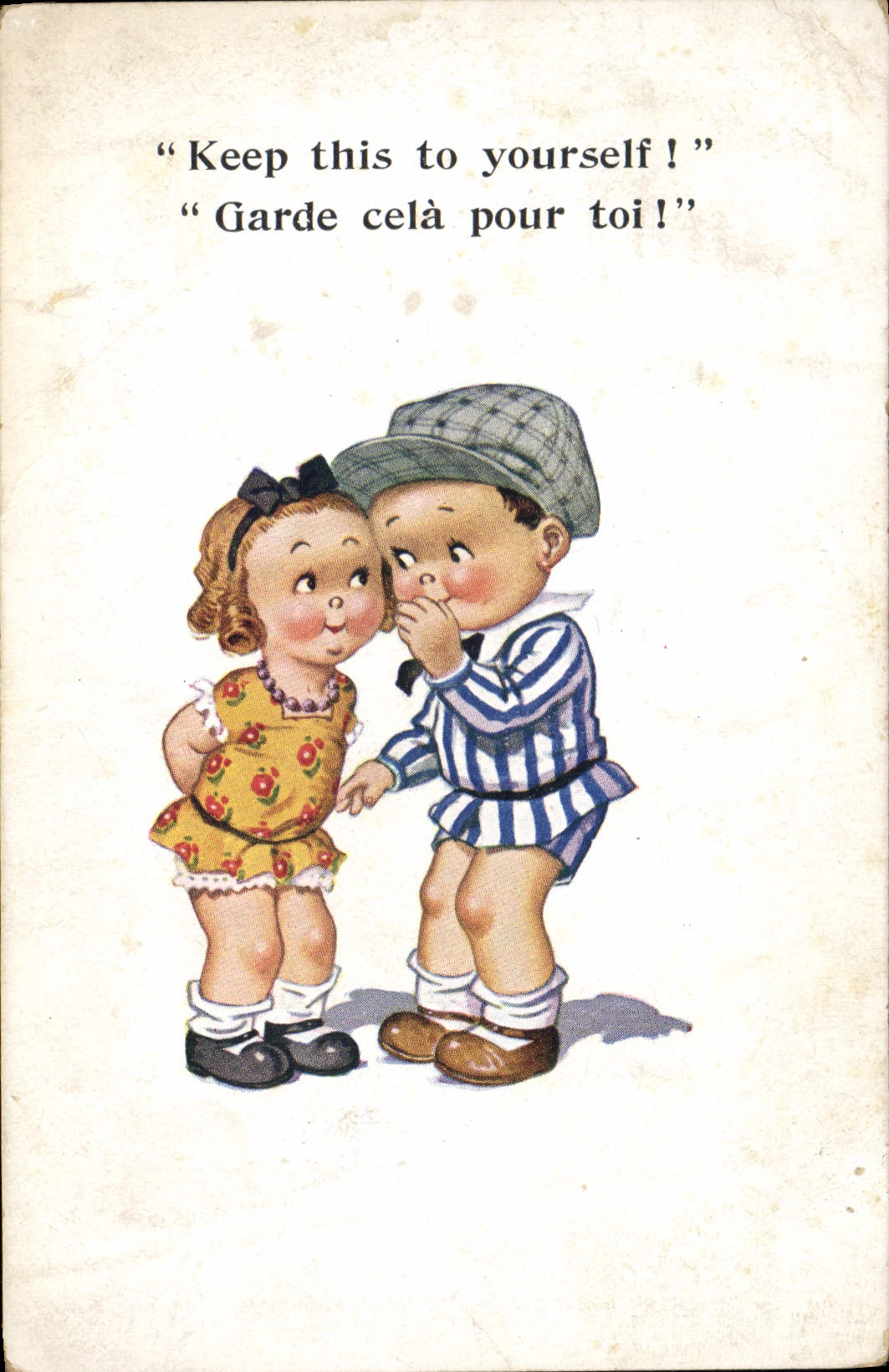 CPA Fantaisie Illustrateur Enfants keep this to yourself