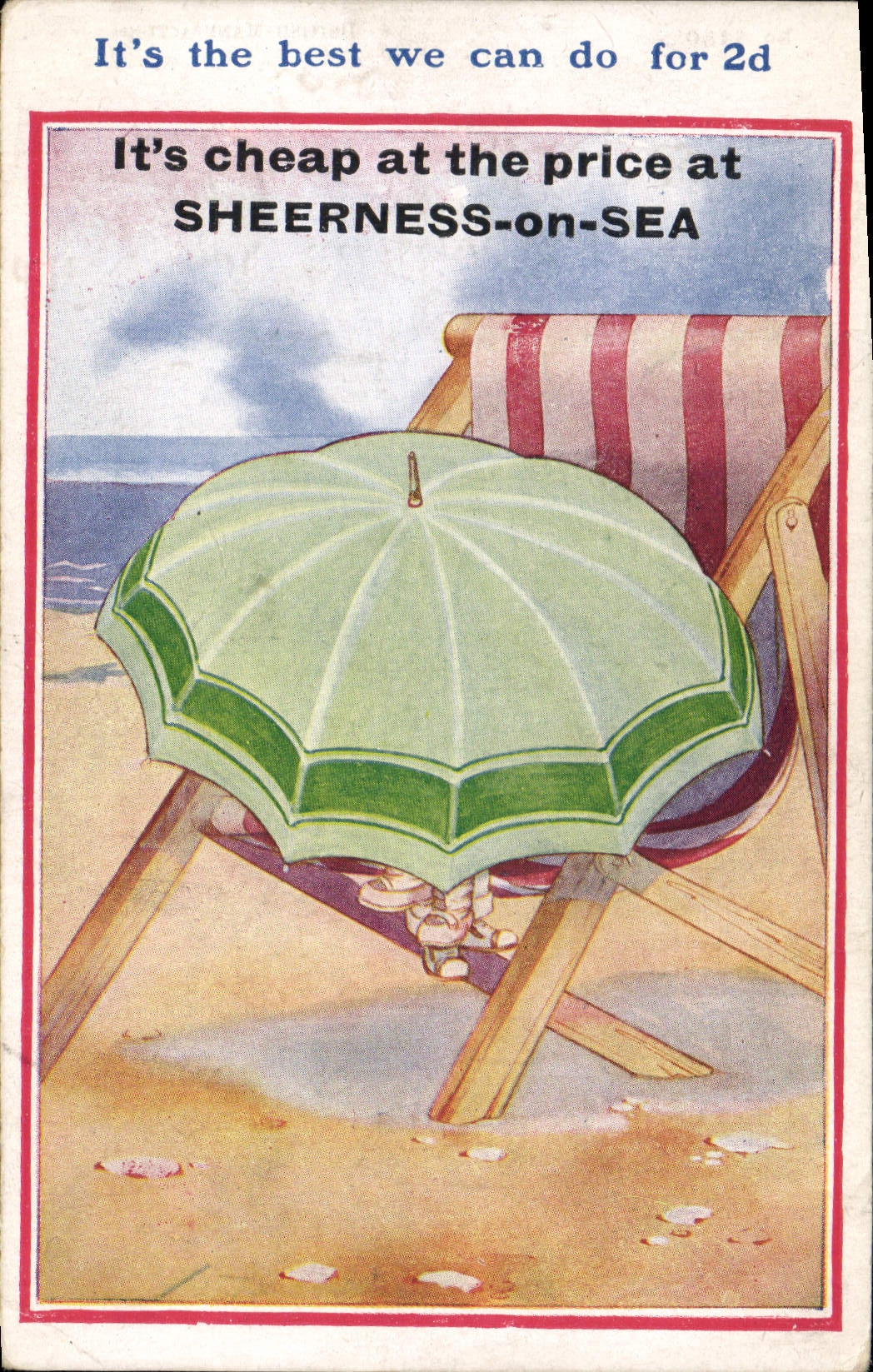 CPA Fantaisie Illustrateur It's cheap at the price at Sheerness on Sea 