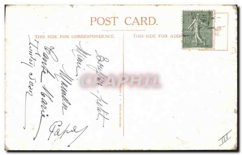 Enfants sur la plage — cabane de bain — Right, n° 2937 — Verso