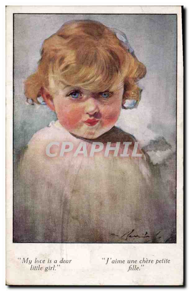CPA Fantaisie Illustrateur Enfant My love is a dear little girl 