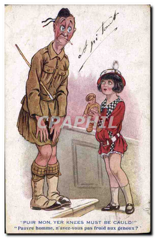 CPA Fantaisie Illustrateur Enfant Soldat militaria Puit mon 