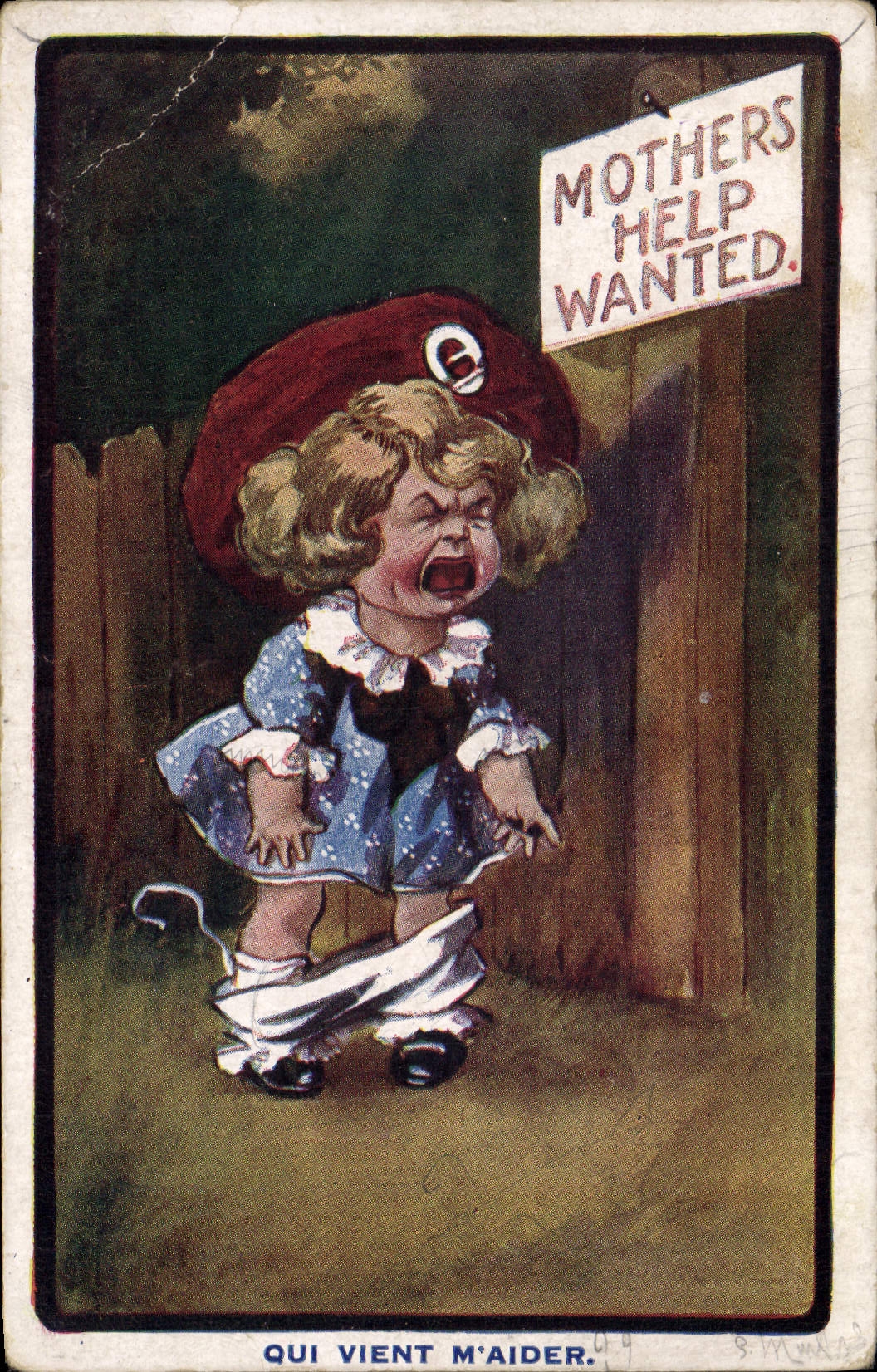 CPA Fantaisie Illustrateur Enfant Mothers help wanted 