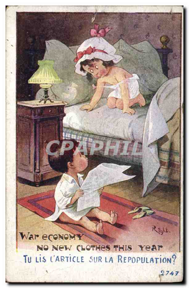 CPA Fantaisie Illustrateur Enfants War economy