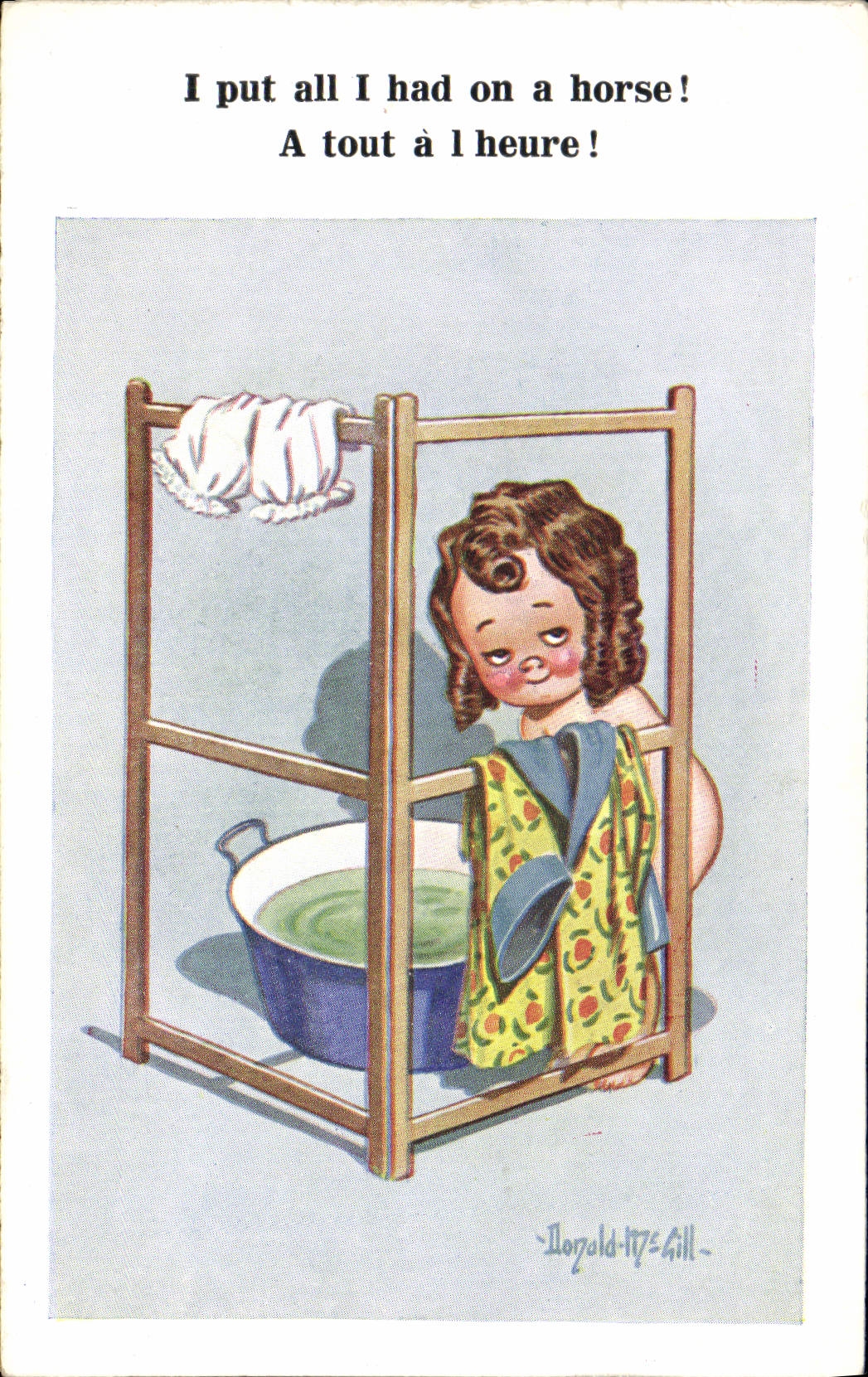 Kind im Wäschebrett — Ronald-Itz-Gill — Comique Art Co. Nr. 4123