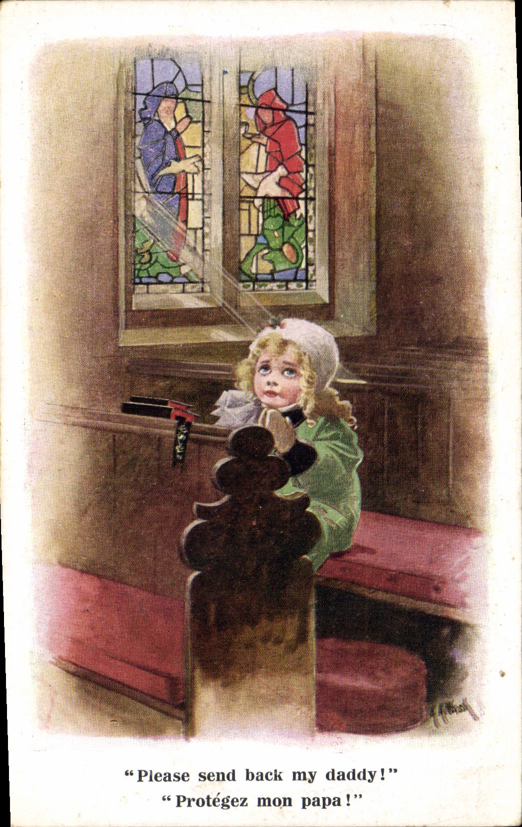 CPA Fantaisie Illustrateur Enfant Please send back my daddy 