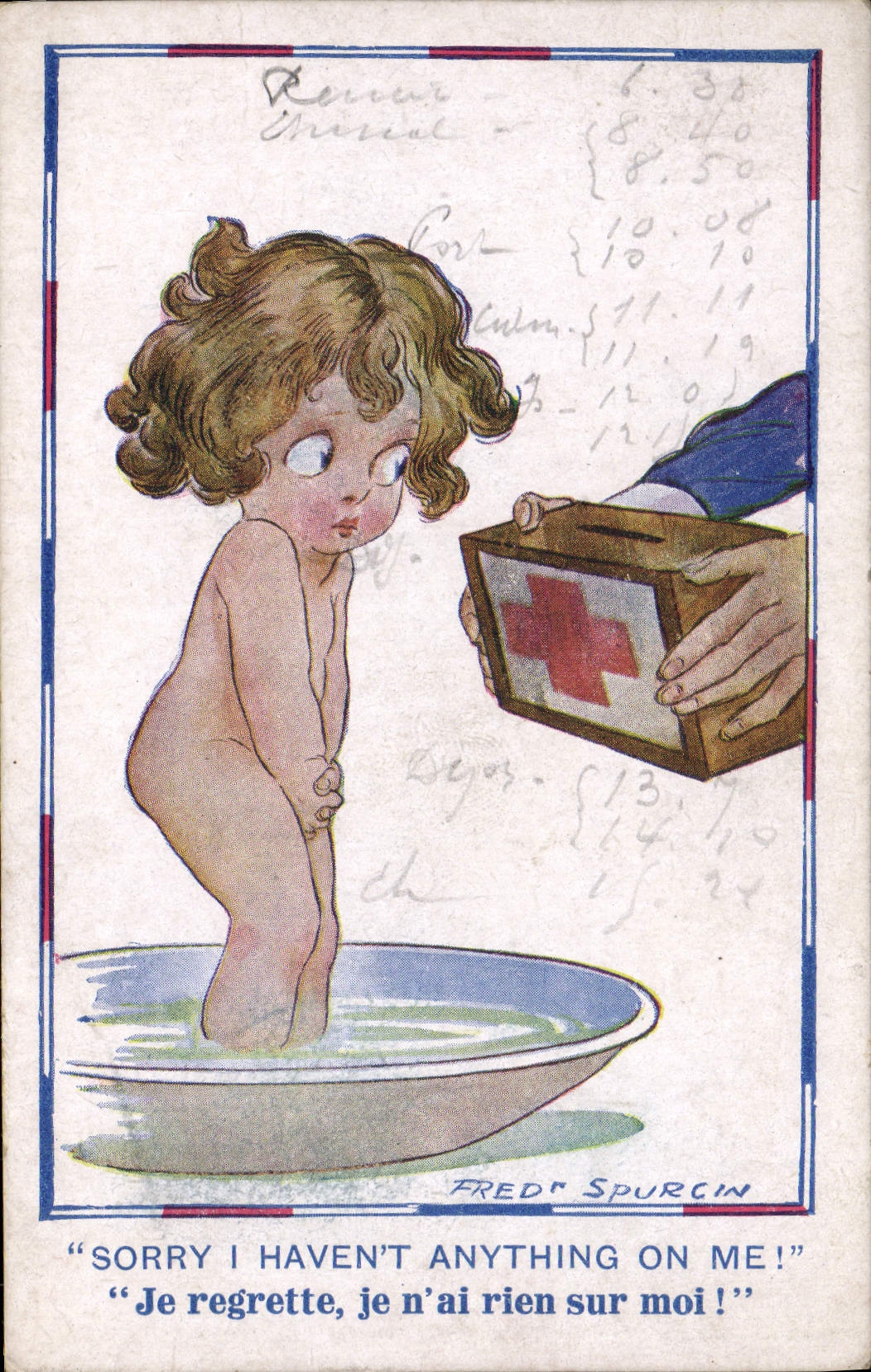CPA Fantaisie Illustrateur Enfant Fred Spurgin Sorry i haven't anything on me ! 