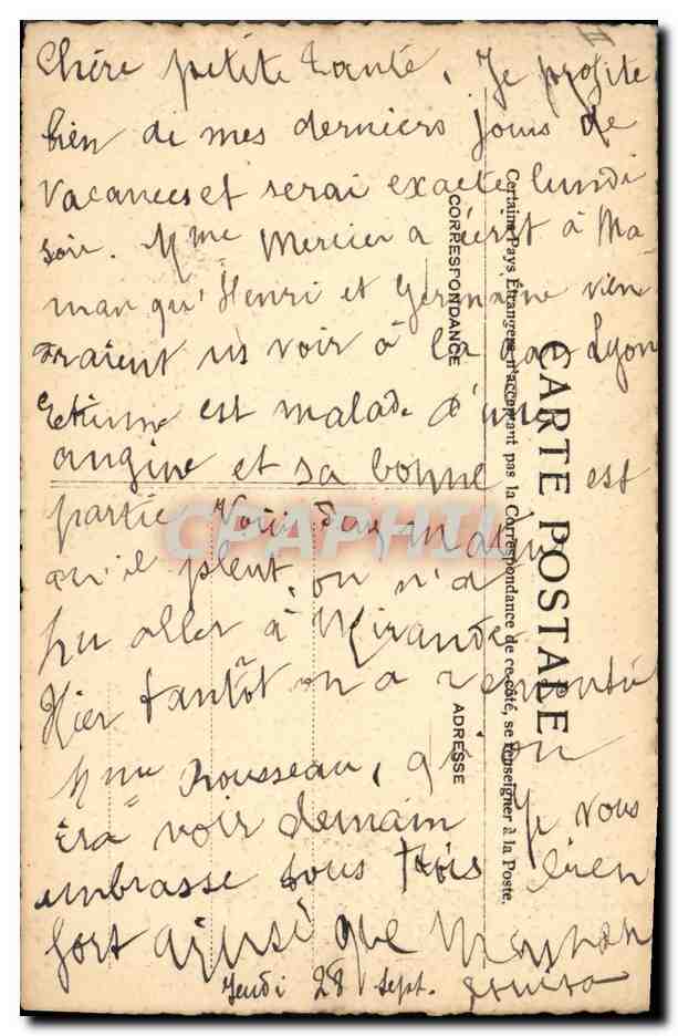 CPA Arnay le Duc 18eme  — Verso