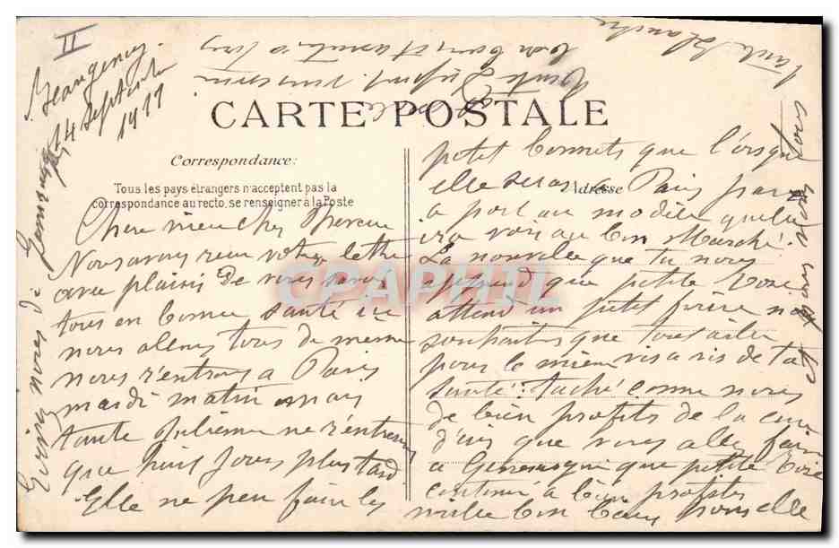 CPA Beaugency Vue generale de la ville au 18eme  — Verso
