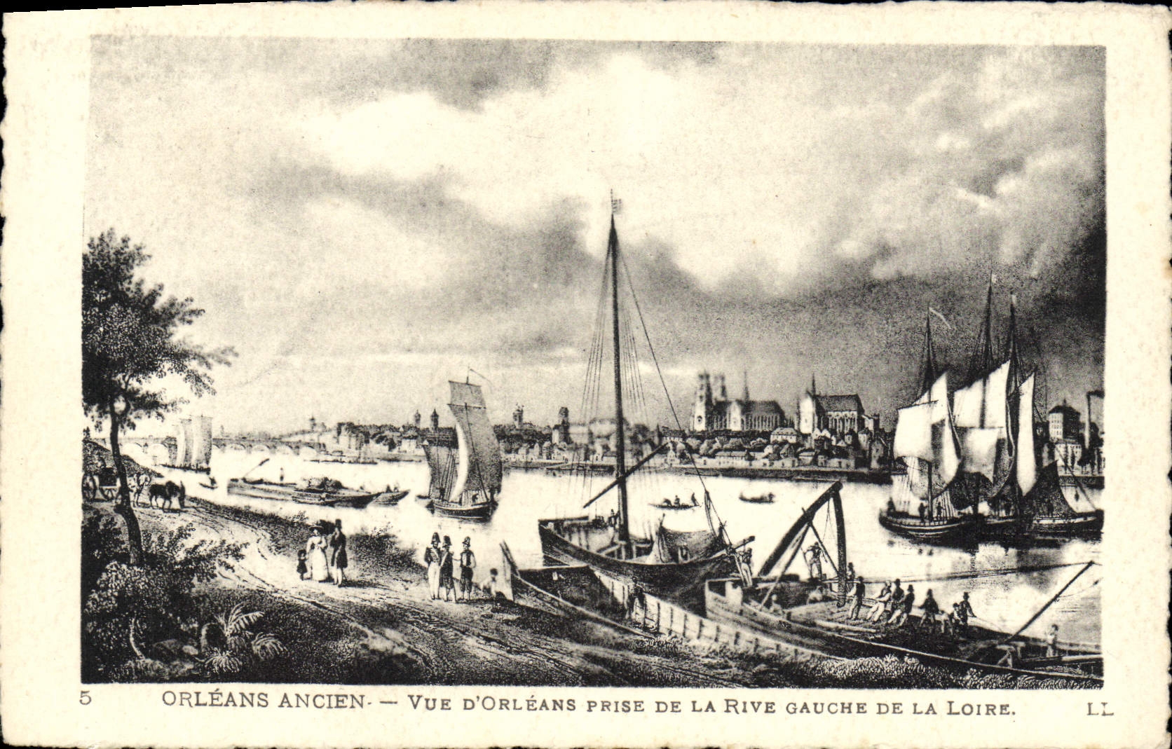CPA Orleans Ancien Vue d'Orleans prise de la Rive gauche de la Loire 