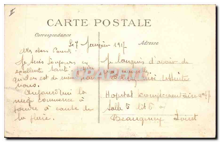 CPA Beaugency Vue generale de la ville au 18eme  — Verso