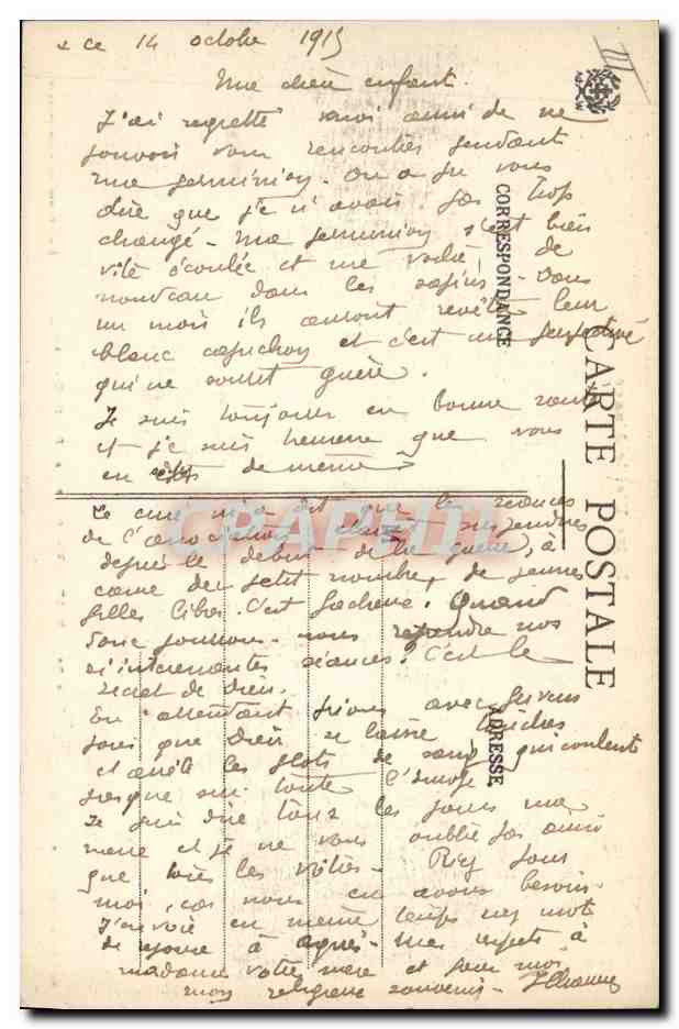 CPA Strasbourg prise des ponts couverts  — Verso