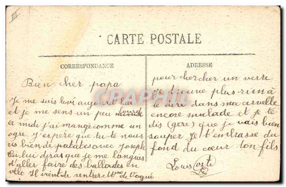 Marseille Ancien — Entrée du Port en 1833 — LL, n°5 — Verso