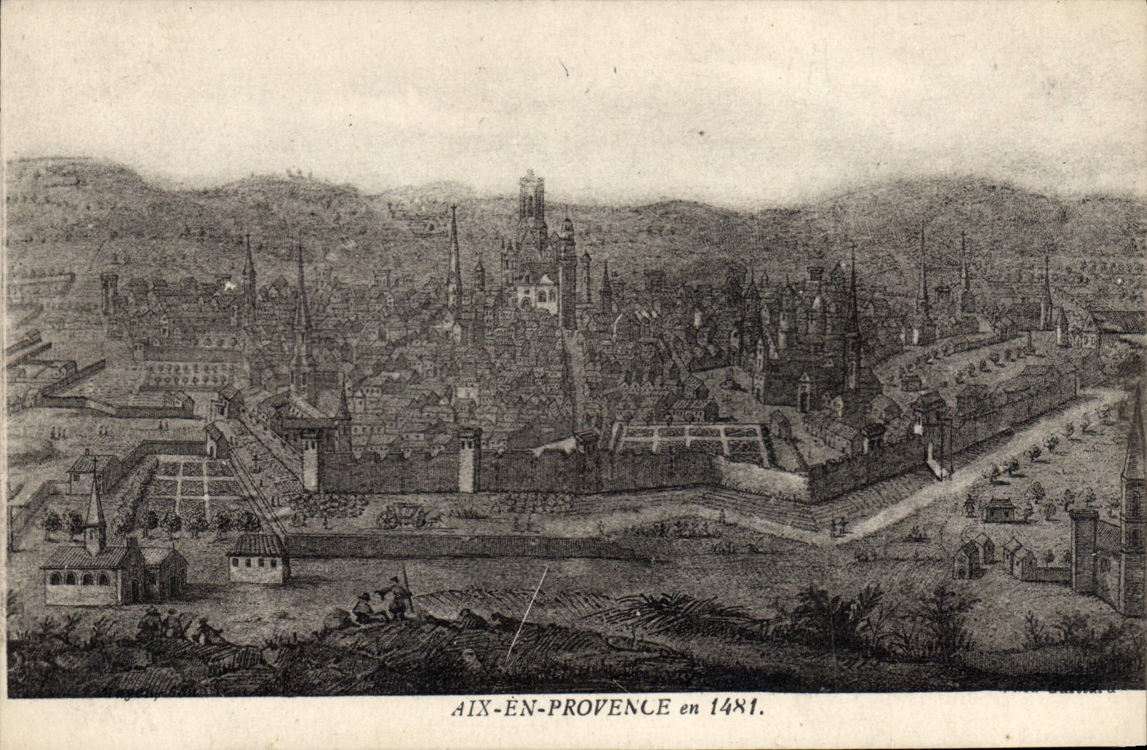 CPA Aix en Provence en 1481 