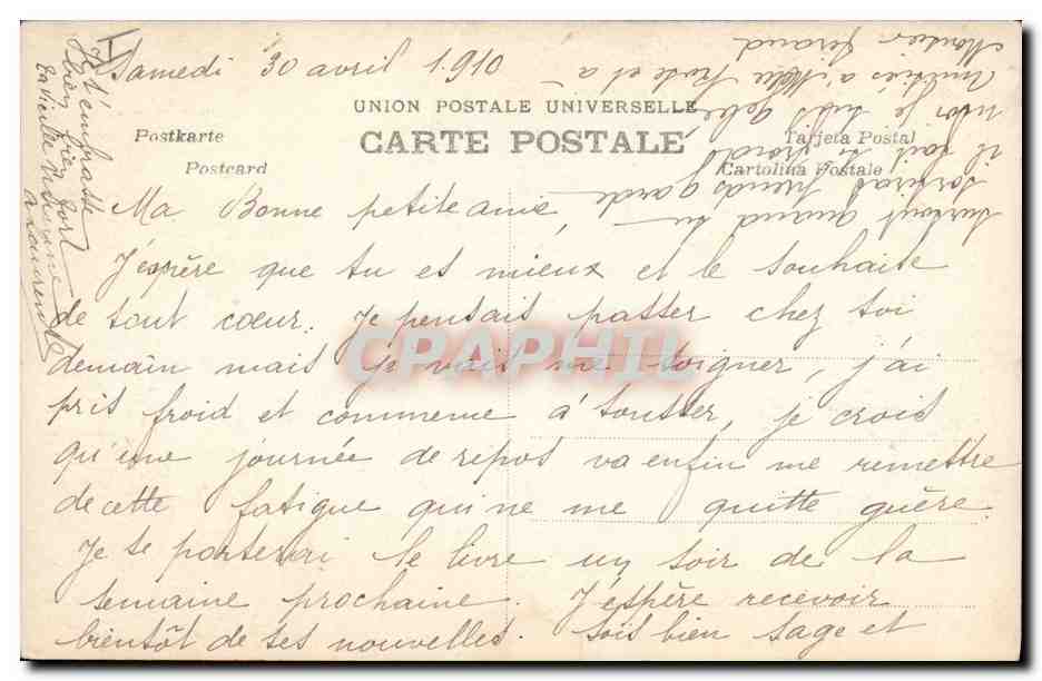 CPA Oiseau Gentille messagere du Printemps porte lui bonheur  — Rückseite
