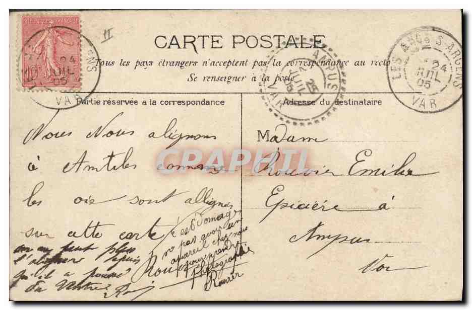 CPA Enfant Le petit gardeur d'oies  — Rückseite