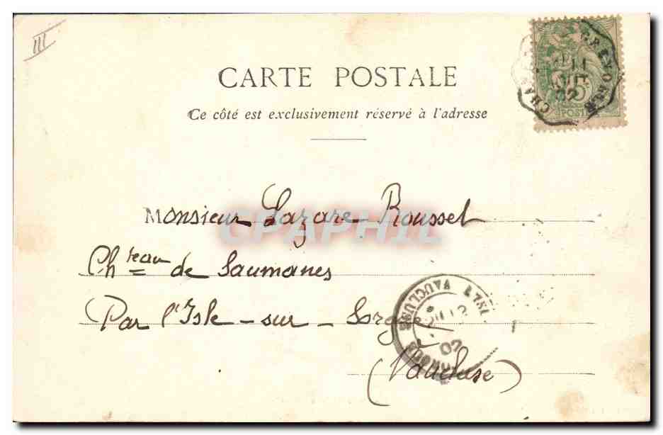 Un Poste Alpin en Savoie — Chamberg — Édit. E. Reynaud, Chambéry, n°323 — Verso