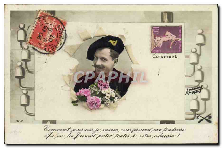 CPA Militaria Chasseurs alpins Semeuse
