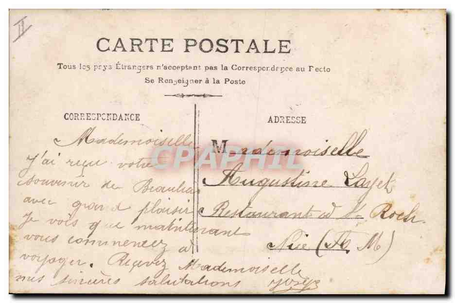 CPA Militaria Chasseurs alpins Semeuse — Rückseite