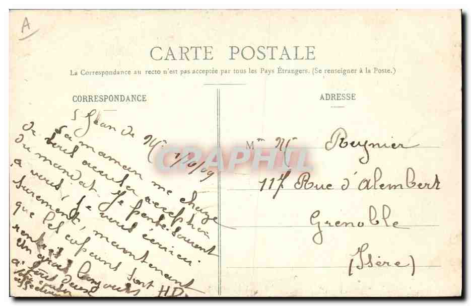 CPA Militaria Chasseurs alpins Skieurs Ski — Verso