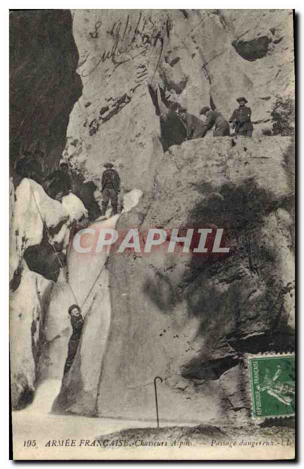 Chasseurs Alpins — Passage dangereux — ARMÉE FRANÇAISE