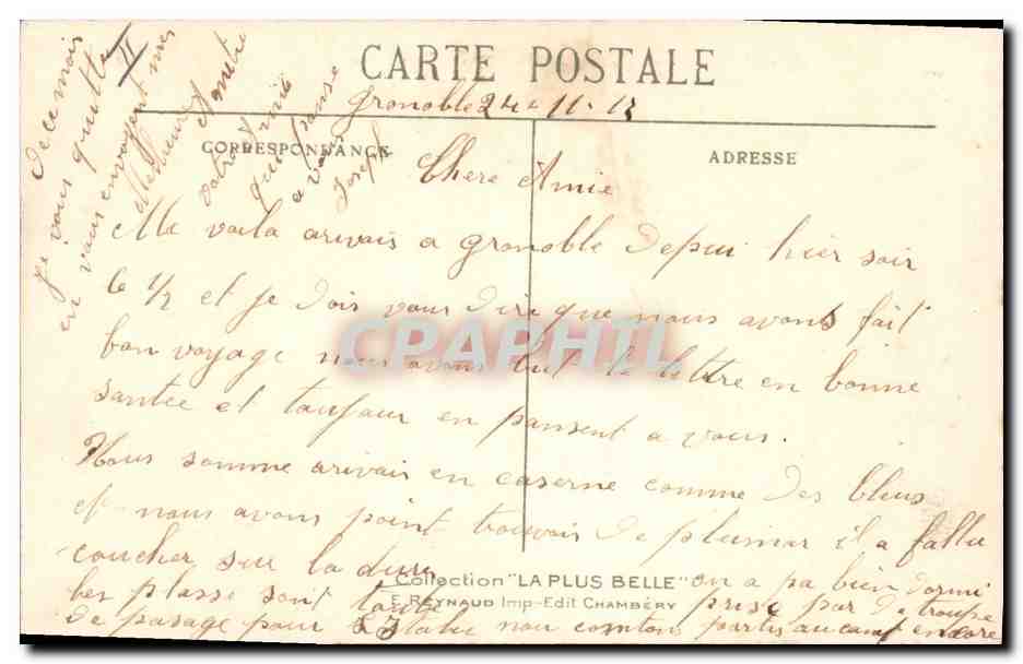 Manœuvres d'Artillerie dans les Alpes - En batterie — CPAPHIL n°2872 — Verso