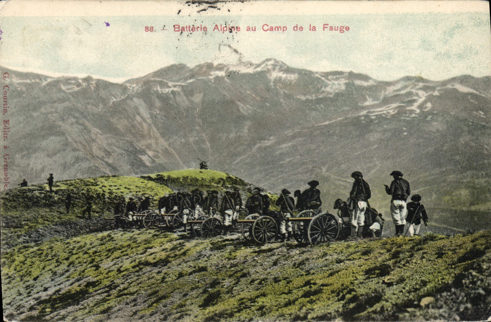 Batterie Alpine au Camp de la Fauge — G. Courrin, Éditeur à Grenoble, n°88