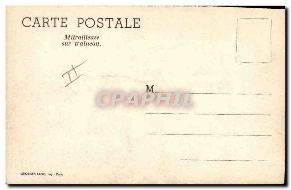 CPA Militaria Chasseurs alpins Ski — Rückseite