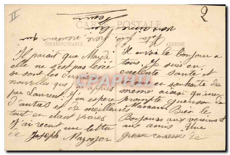 Sauvaigo, Nice — Un Poste de Chasseurs Alpins dans les Alpes. — La Corvée d'eau — n° 142 — Reverso
