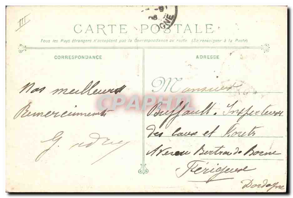 L'École de Canonnage Latouche-Tréville — Marine Militaire Française — Toulon — Verso