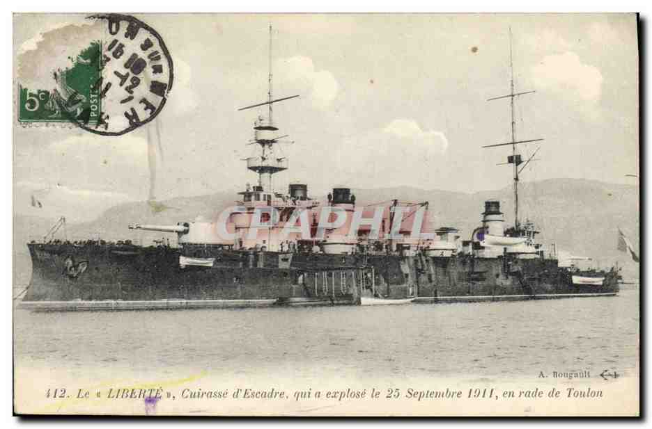 CPA Bateau Le liberte Cuirasse d'escadre