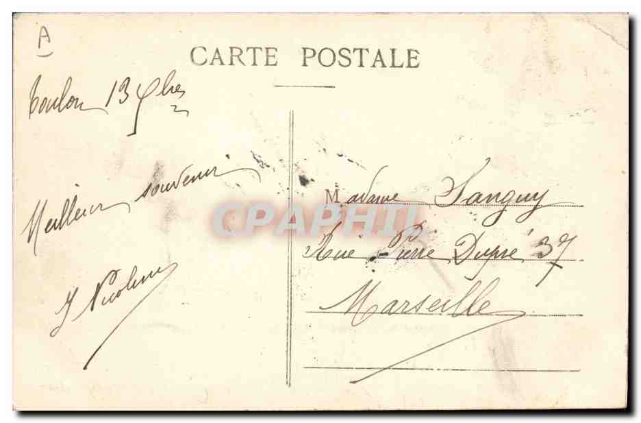 CPA Bateau Le liberte Cuirasse d'escadre — Verso