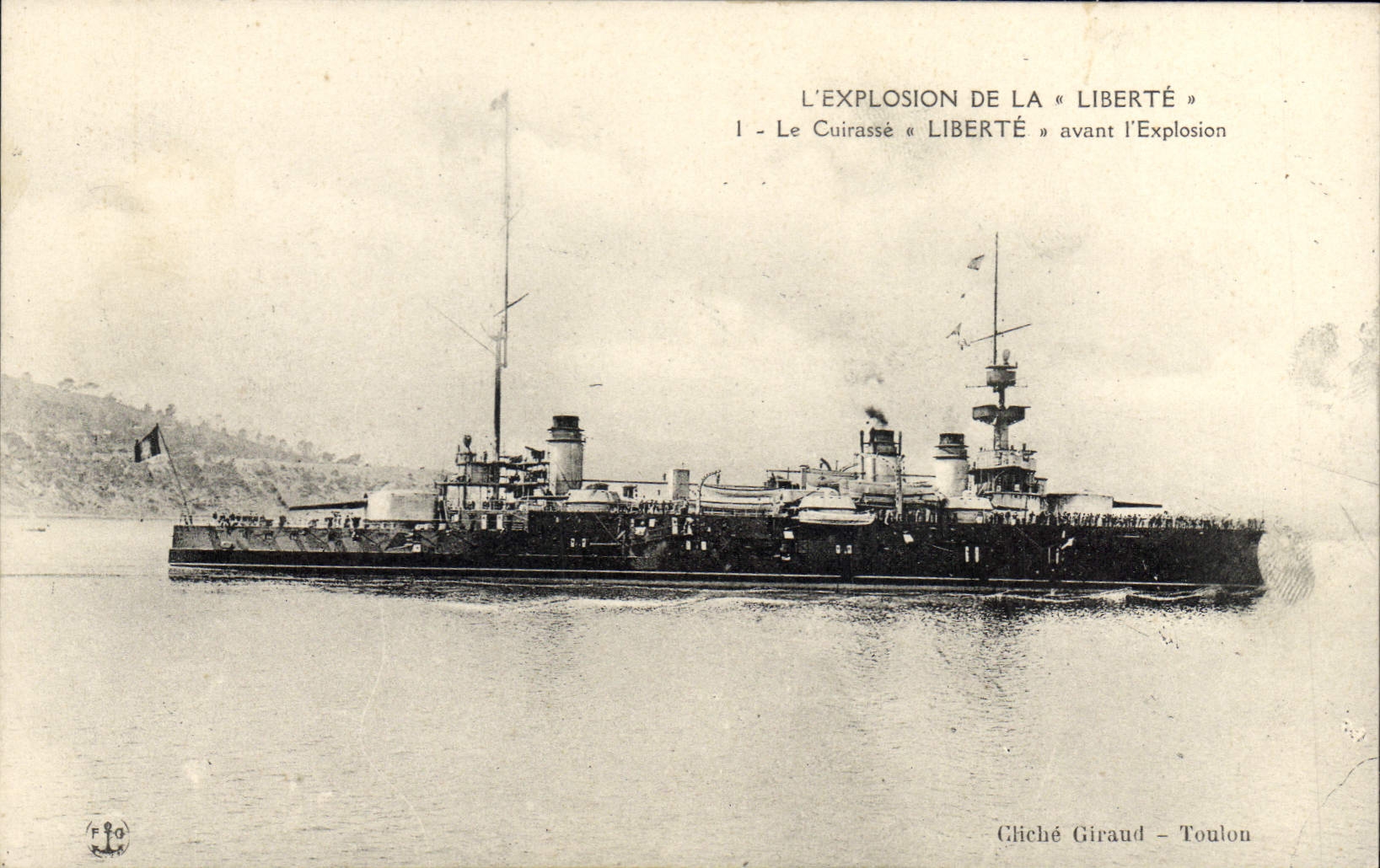 CPA Bateau Le cuirasse liberte avant l'explposion