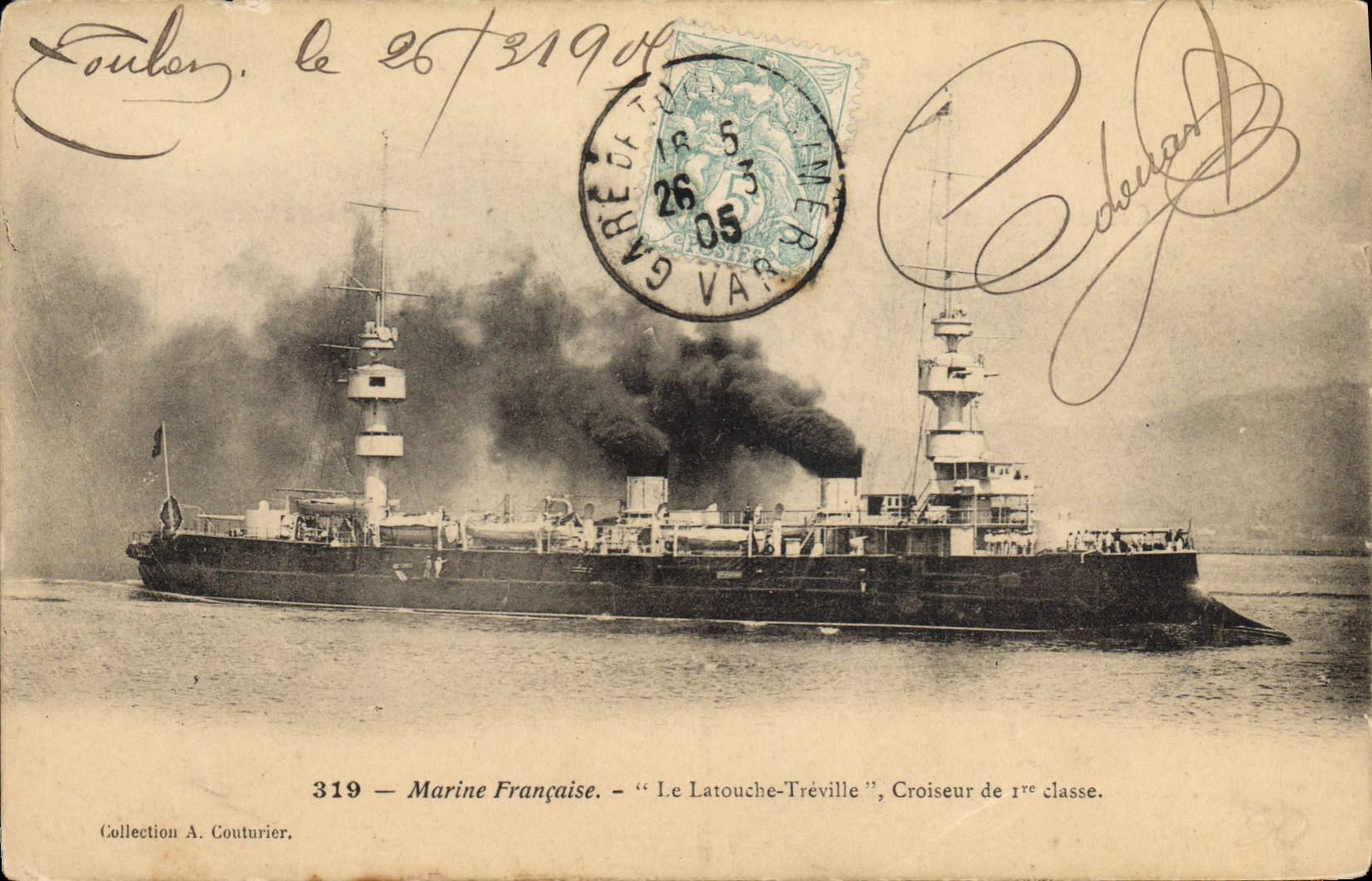 Le Latouche-Tréville — Croiseur de 1re classe — Marine Française — Collection A. Couturier