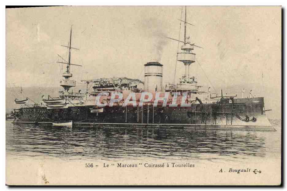CPA Bateau Le Marceau Cuirasse a tourelles