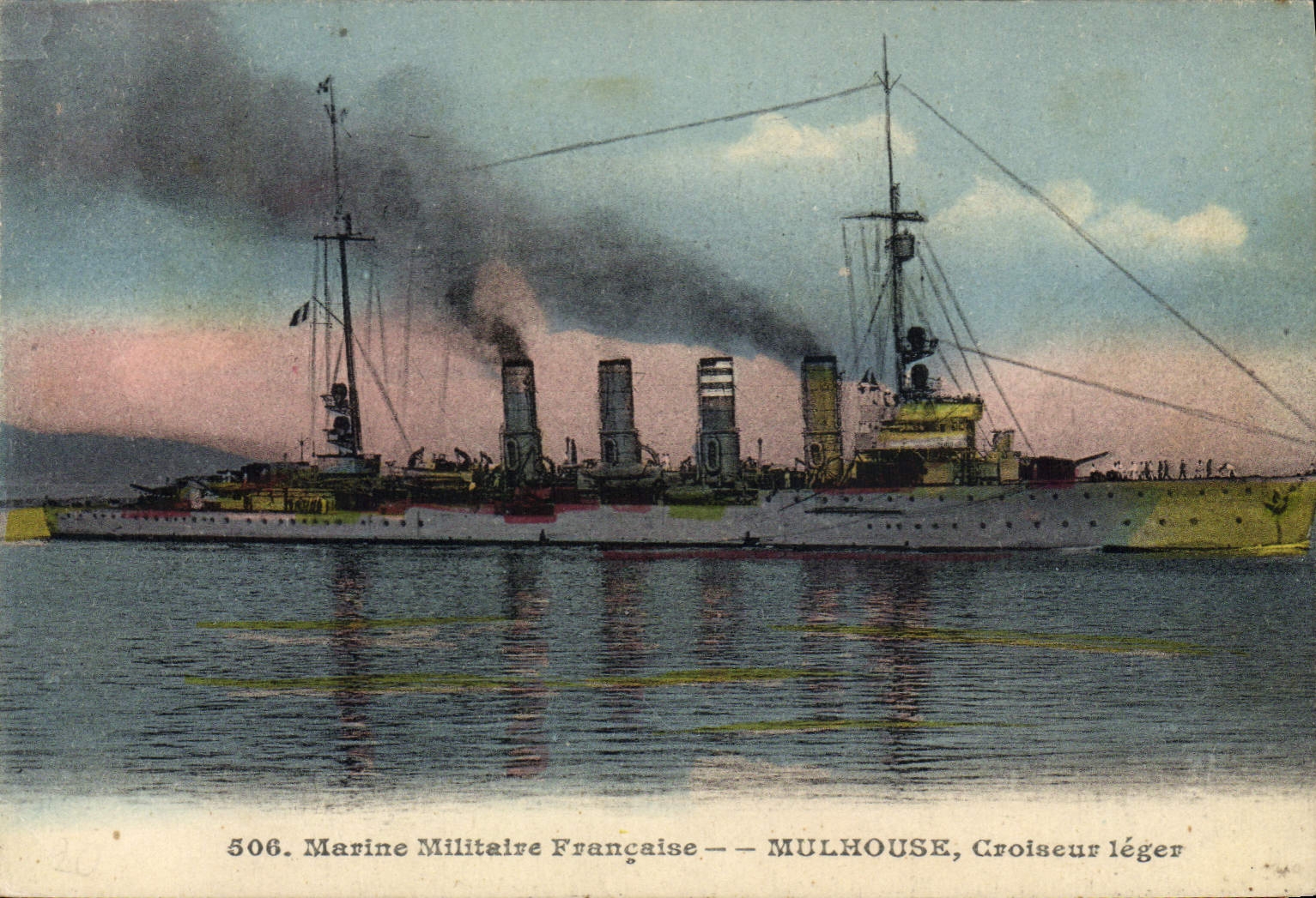 CPA Bateau Mulhouse Croiseur leger
