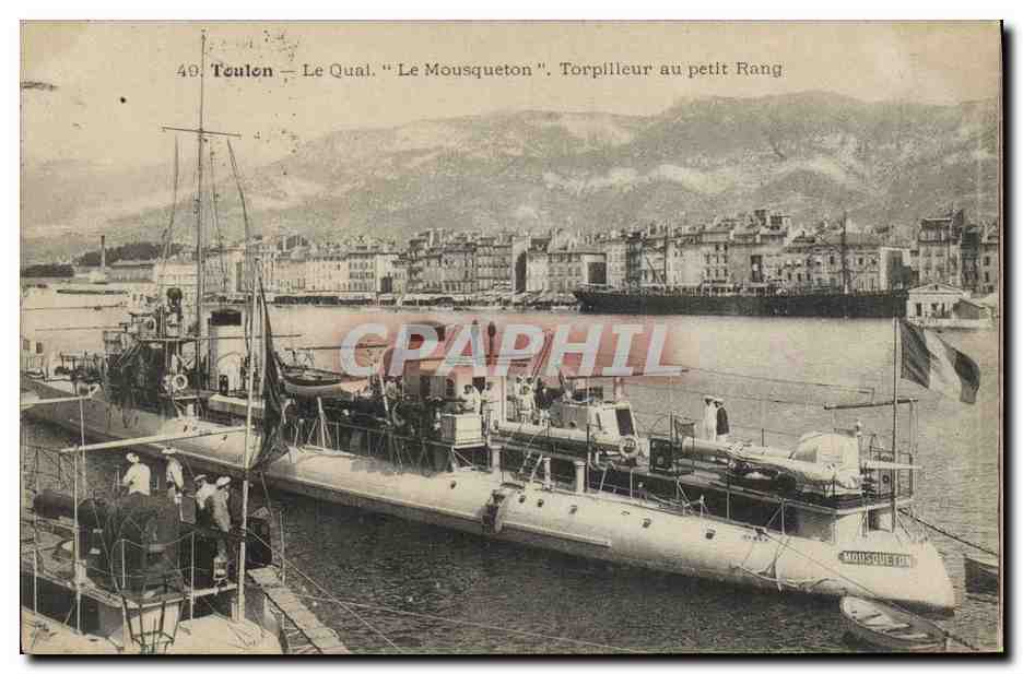 Teulon — Le Quai. "Le Mousqueton". Torpilleur au petit Rang