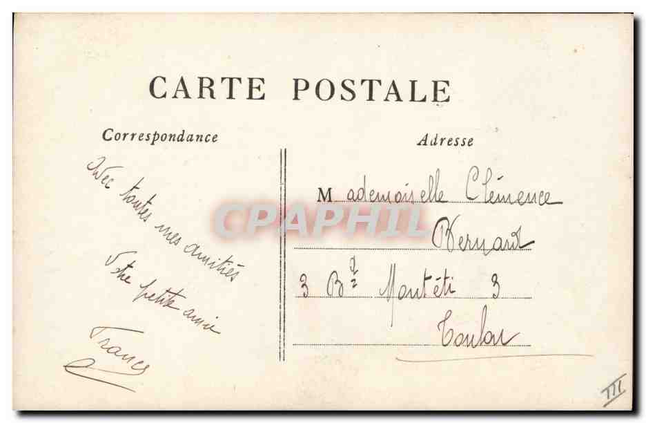 Frau Sarah Bernhardt — in militärischer Kleidung — A.49, veröffentlicht von Aiglon — Rückseite