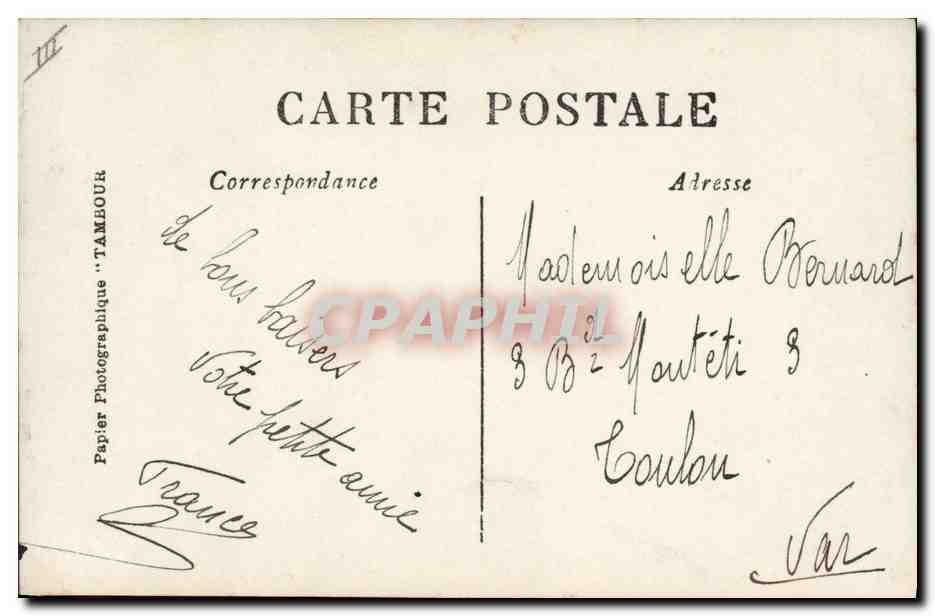 Sarah Bernhardt dans Jeanne d'Arc — Nadar Éclair, série 30 — Verso