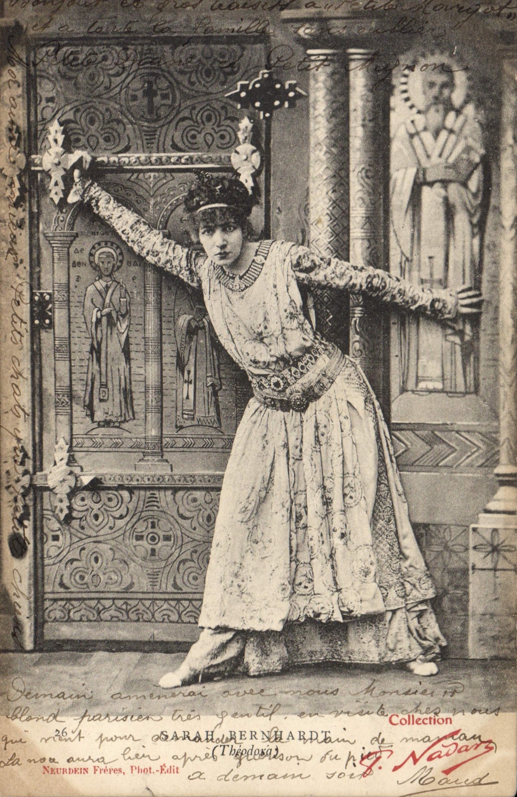 Sarah Bernhardt — scène de théâtre — Neurdein Frères, Phot.-Edit. (n°26)