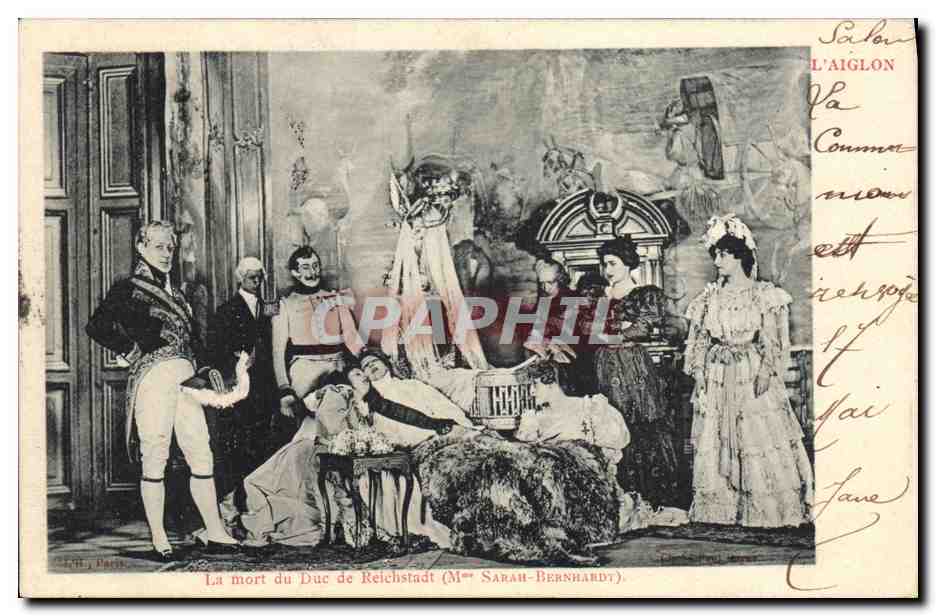 La mort du Duc de Reichstadt (Mme Sarah Bernhardt) — Sabu L'Aiglon — Paris