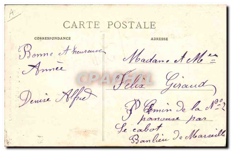 CPA Folklore Alsace Bonne annee 1915 Jeanne d'Arc Revanche — Verso