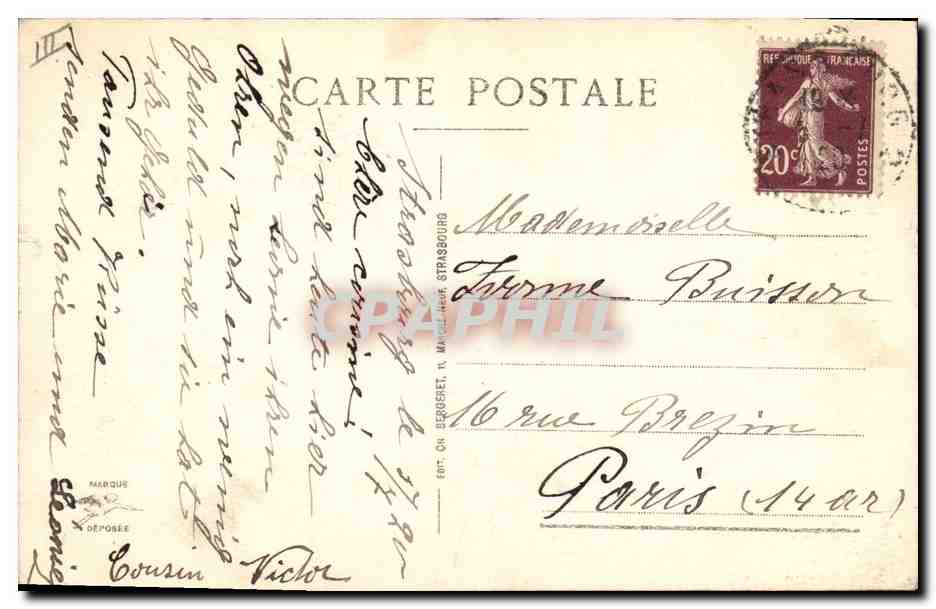 CPA Folklore Alsace Touristes — Verso