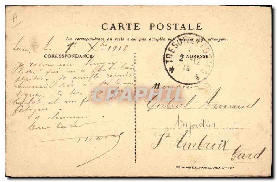 CPA Folklore Alsace Le plebiscite en Alsace  — Verso